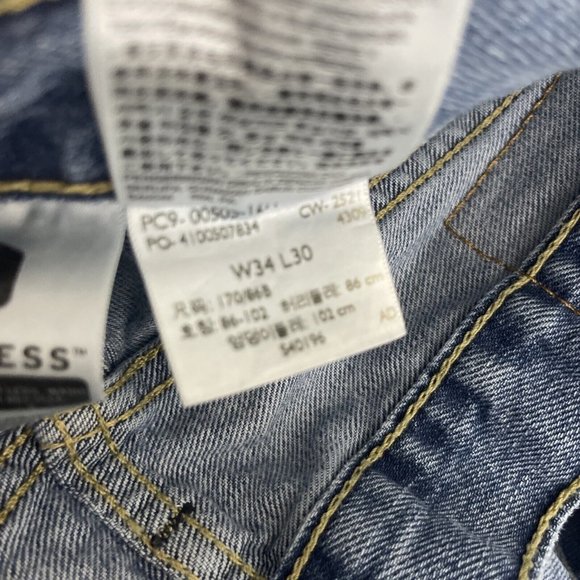 Levis 505 Jeans Mens 34x30 Blue Original Straight Leg - Picture 9 of 10